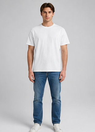 Белая футболка d&amp;h t-shirts uhavy weight плотный хлопок оверсайз l xl