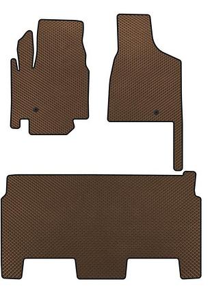 Коврики eva (2008-2020, 2 ряда, 8-местный/комплектация sxt, коричневый) для dodge grand caravan v