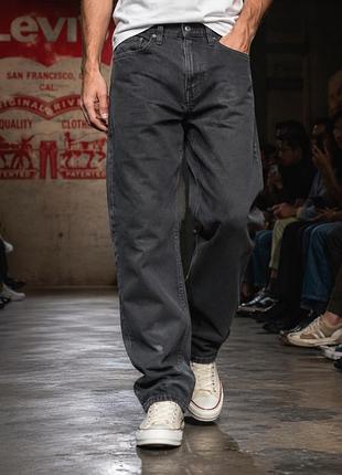 Чоловічі джинси levi's чорні xl з бавовни