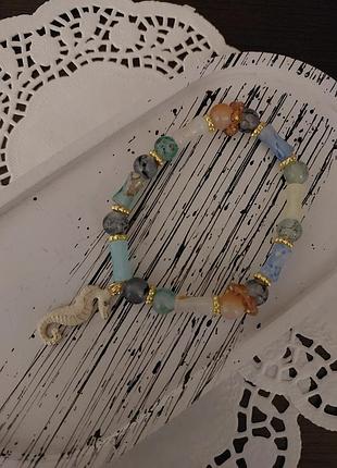 Браслет в морському стилі з підвіскою ручної роботи!