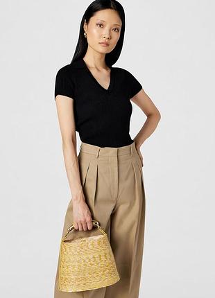 Женский свитер-поло dkny с коротким рукавом