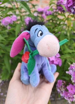 Редкая винтажная игрушка ослик иа с розой дисней