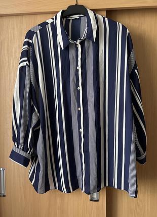 Жіноча красива блуза у смужку великий розмір 22/2xl george