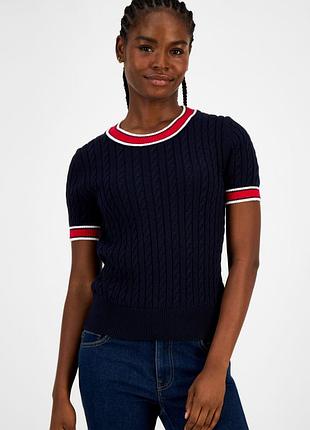 Женский свитер tommy hilfiger с коротким рукавом