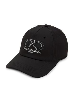 Кепка karl lagerfeld paris бейсболка с логотипом из страз