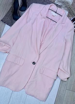 Літні піджак h&m s oversize подовжений піджак вільного прямого крою жіночий піджак оверсайз