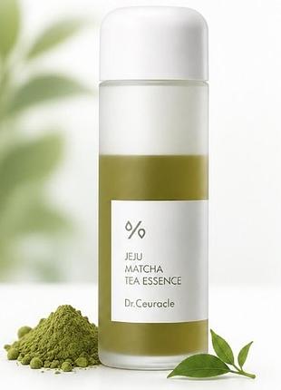 Есенція для обличчя з матчею dr.ceuracle jeju matcha tea essence 150 мл для звуження пор, зволоження, сяйва та омолодження шкіри обличчя