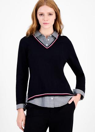 Жіночий светр-сорочка tommy hilfiger кофта