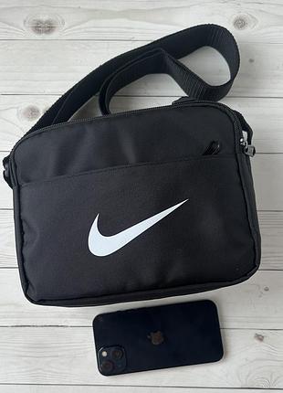Текстильная горизонтальная сумка на два основных отдела nike 2
