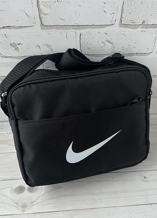 Текстильная горизонтальная сумка на два основных отдела nike 3