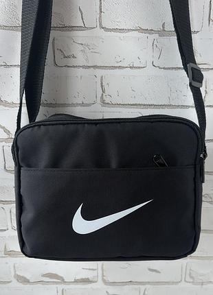 Текстильная горизонтальная сумка на два основных отдела nike 7