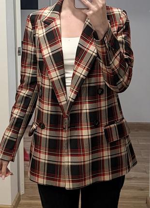 Піджак у клітинку h&m новий