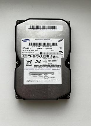 Жесткий диск samsung hd080hj – 80gb, 7200rpm, 8mb, sata-ii для