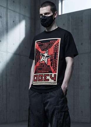 Винтажная фирменная футболка obey andre the giant stats city tee