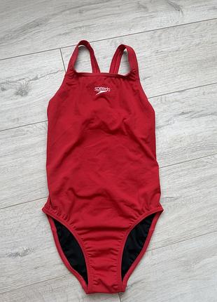 Суцільний спортивний купальник speedo/ червоний/ xs-s