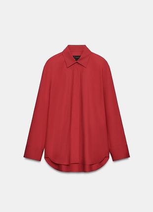 Сорочка zara червона поплінова сорочка zw collection