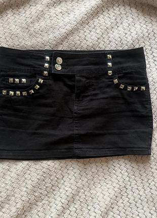Юбка с заклепками vintage 2000s y2k dollskill demonia