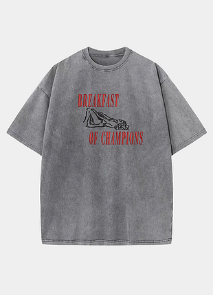 Футболка vintage-washed с вышивкой breakfast of champions
