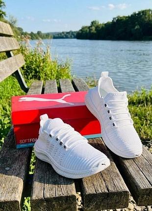 Женские летние кроссовки puma/белые текстильные кроссовки пума/подростковые кроссовки
