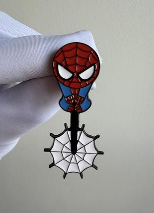 Пін значок металевий брошка  «людина-павук (spider-man) marvel із павутиною»