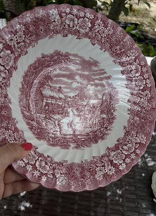 Велика вінтажна салатна миска memory lane – british anchor ironstone, england