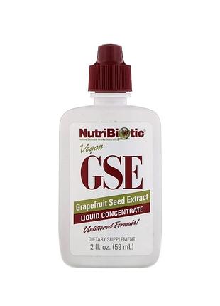 Жидкий концентрат gse, экстракт семян грейпфрута, grapefruit seed extract, nutribiotic, 59 мл