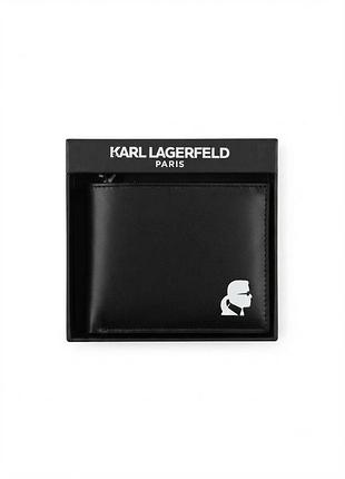 Портмоне мужское кожаное karl lagerfeld 54163 черный