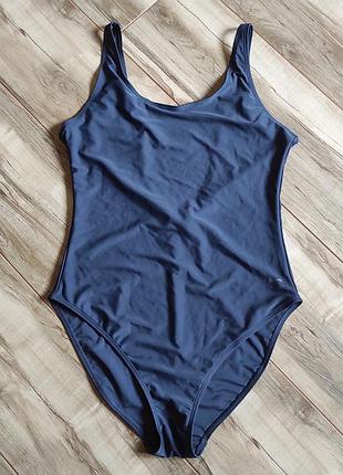 Спортивный слитный купальник slazenger синий размер m-l-xl
