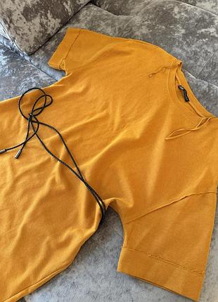 Плаття котонове zara гірчичне пряме розмір м л