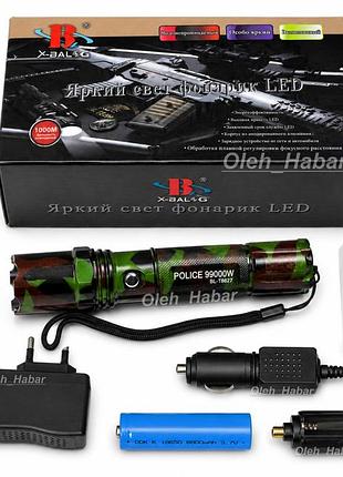 Ручний ліхтарик bl-t8627 камуфляжний (1490)