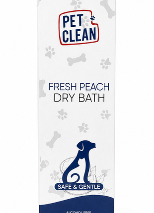 Сухий шампунь для собак та котів у вигляді спрею pet clean