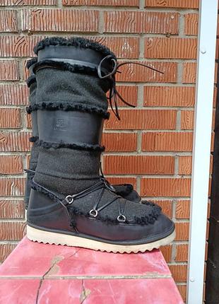 Оригинал! женские зимние сапоги navyboot — натуральная кожа, натуральный мех (размер 39) | италия