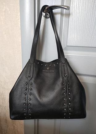 Кожаная сумка tote guess luxe,з натуральной кожи