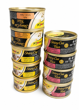 Влажный корм для котов gimcat shiny cat Баллон в баночках по 70 г. влажный корм джим кет джимкет для котят