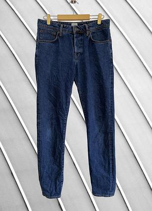 Мужские синие джинсы river island w32 l34 m оригинал ривер айленд зауженные стрейчевые джинсы slim fit 48 50