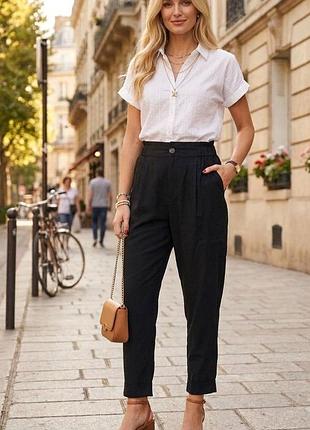 Лен + вискоза карго брюки zara брюки
