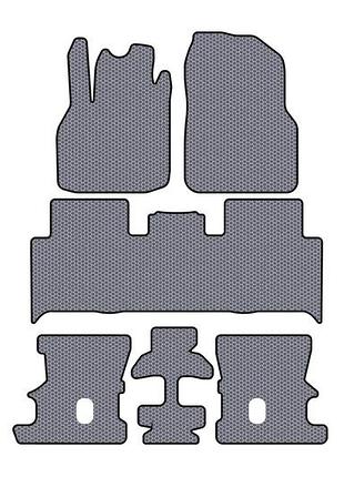 Резиновые коврики carsuit (3 ряда, серые) для renault scenic/grand 2003-2009 гг