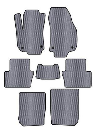 Гумові килимки carsuit (3 ряди, сірий) для opel zafira b 2005-2011 рр