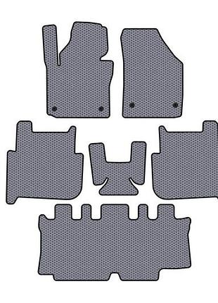 Гумові килимки carsuit (3 ряди, 2006-2010, 7-ми місний, сірий) для volkswagen touran рр