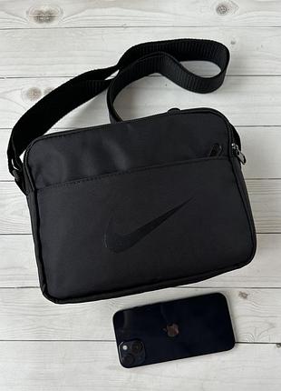 Текстильная горизонтальная сумка на два основных отдела nike 2