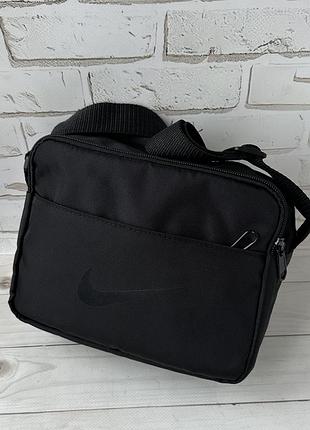 Текстильная горизонтальная сумка на два основных отдела nike 3