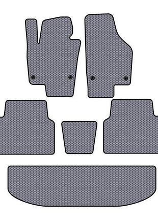Резиновые коврики carsuit (3 ряда, серые) для seat alhambra 2010- гг