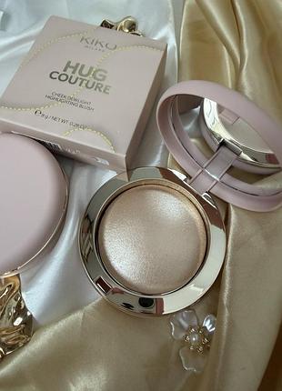 Хайлайтер kiko milano hug couture cheek dewlight highlighting blush 01 golden tulle 8г