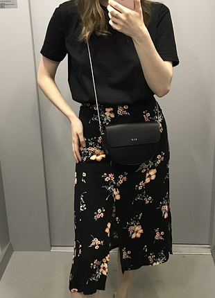 Летняя юбка-миди h&amp;m с цветочным принтом, 100% вискоза, xs-s