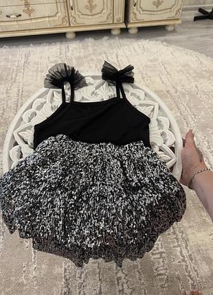 Комплект спідниця в пайєтках zara та топ 122р