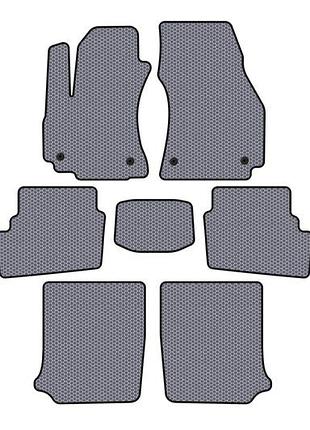 Резиновые коврики carsuit (3 ряда, 2003-2005, 7-местный, серый) для opel zafira a