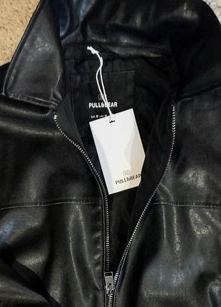 Куртка-бомбер з екошкіри ,pull&веаr.