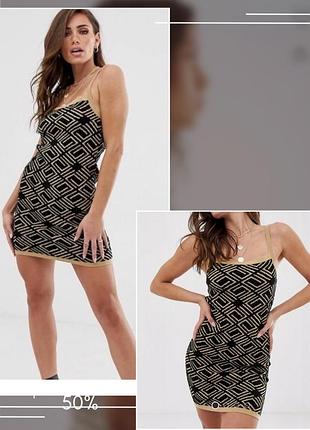 Стильна вʼязана міні сукня asos petite design принт
