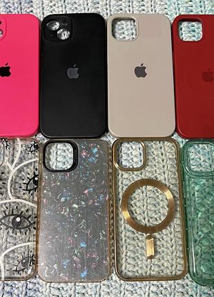 Чохли для iphone 13.ціна за весь комплект 450 грн. продаються всі разом. все у хорошому стані, без тріщин.торг доречний.