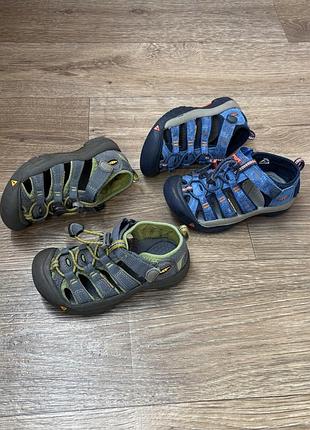Дитячі сандалі для хлопчика keen newport h2 р.29, устілка 18см., сині і сірі